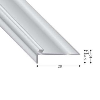 PROFIL STEP V=3,7 MM 270 CM SREBRNI