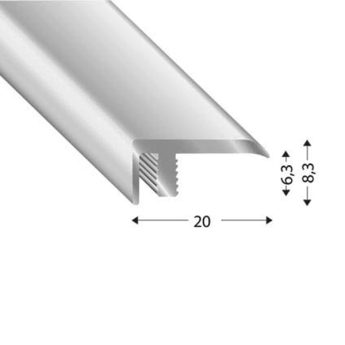 PROFIL ZAK 2-DELNI T-FLEX 20x9,6 MM 200 CM S