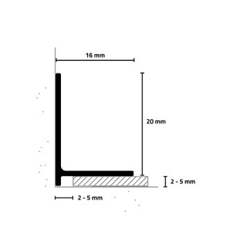 PROFIL ZAVRŠNI SL16X2 ALU TITAN C31